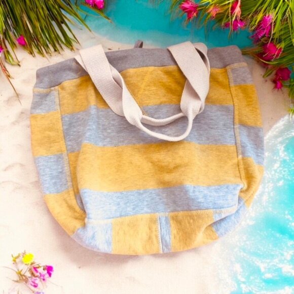 MV SPORT BEACHCOMBER Large Drawstring Heavyweight Sweatshirt Fabric Tote - Picture 3 of 4